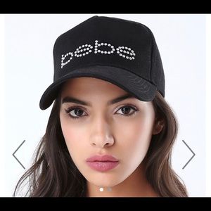 Bebe rhinestone baseball cap